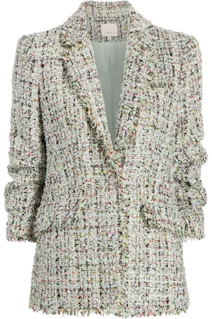 Cinq A Sept Single-breasted tweed blazer
