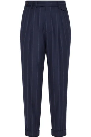 Brunello Cucinelli Pinstriped wool trousers