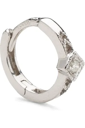DE JAEGHER 18kt white gold Indiana Creole diamond earrings