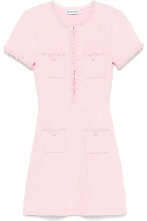 Self-Portrait Textured-knit mini dress