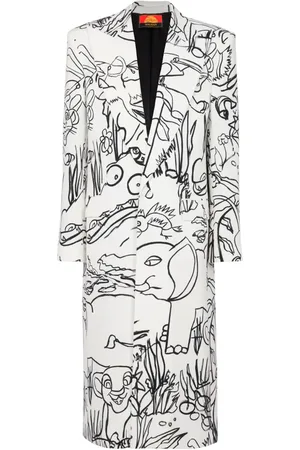 Balmain X Disney graphic-print crepe coat