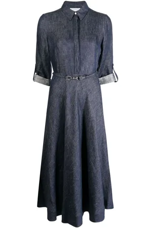 GABRIELA HEARST Denim-shirt midi dress