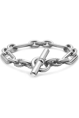 David Yurman Sterling Lexington chain diamond bracelet (9.8mm)