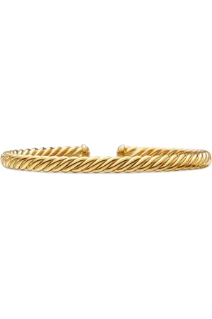 David Yurman 18kt yellow Modern Oval Cablespira bracelet (4.5mm)
