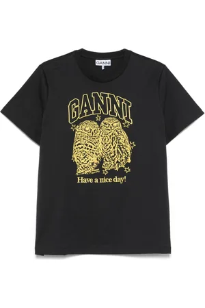 Ganni Jersey owls T-shirt