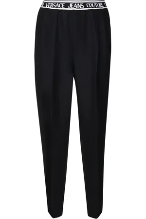 VERSACE Logo-waistband trousers