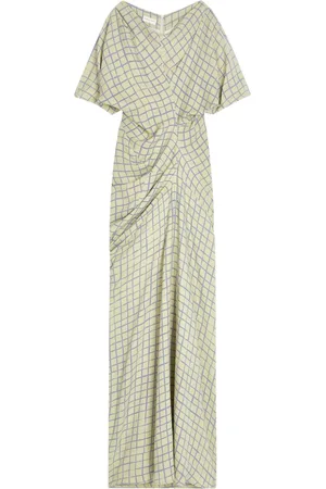 DRIES VAN NOTEN Grid-print dress