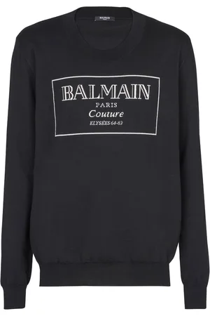 Balmain Couture Label-intarsia jumper