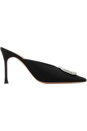 Amina Muaddi 90mm Camelia mules