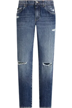 Dolce & Gabbana Ripped straight-leg jeans