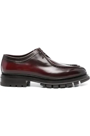 santoni Leather derby shoes