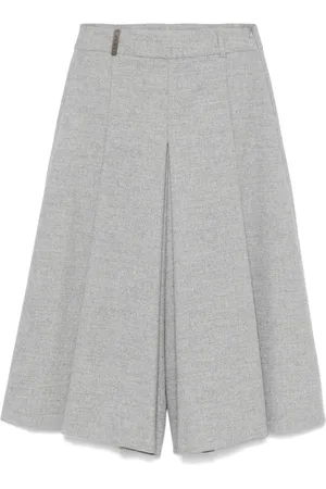 PESERICO SIGN Pleated wide-leg shorts