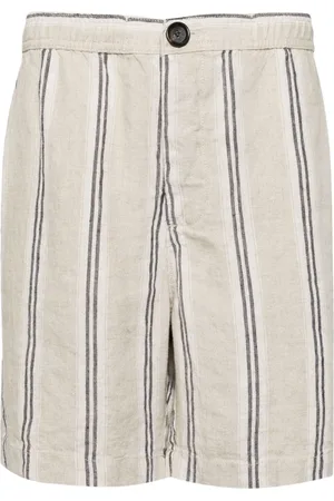 OLIVER SPENCER Striped linen shorts