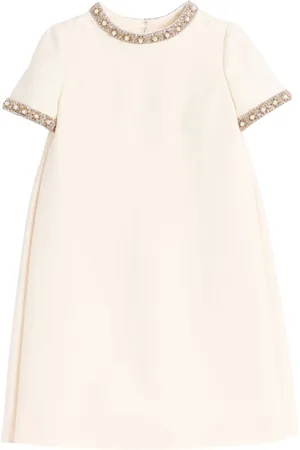 VALENTINO GARAVANI Crepe Couture embroidered mini dress