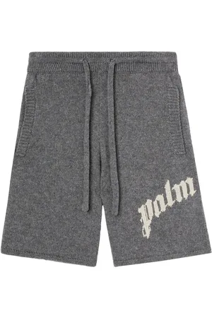 Palm Angels Logo knitted shorts