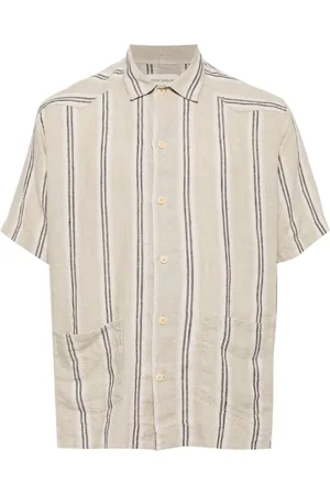 OLIVER SPENCER Striped linen shirt
