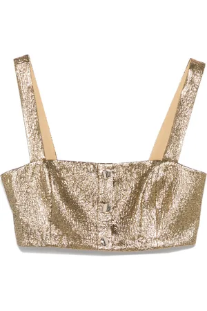 Self-Portrait Metallic jacquard top