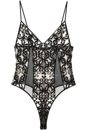 Kiki de Montparnasse Lace-trim bodysuit