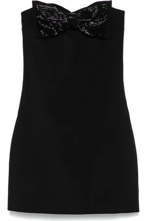 Self-Portrait Crepe bandeau mini dress