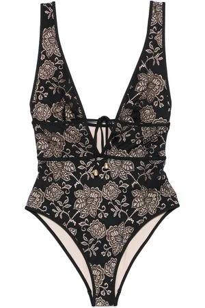 ZIMMERMANN Tallow Lace Plunge swimsuit