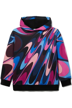 PUCCI Junior Onde-print hoodie