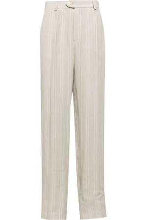 OLIVER SPENCER Straight-leg linen trousers