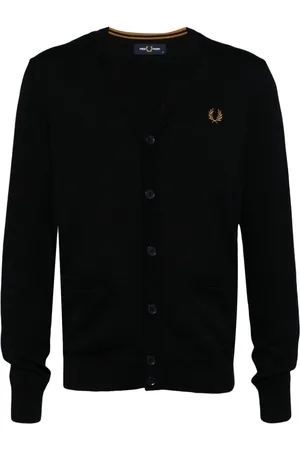 Fred Perry Logo-embroidered v-neck cardigan