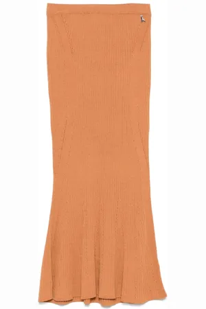 Patrizia Pepe Ribbed-knit midi skirt