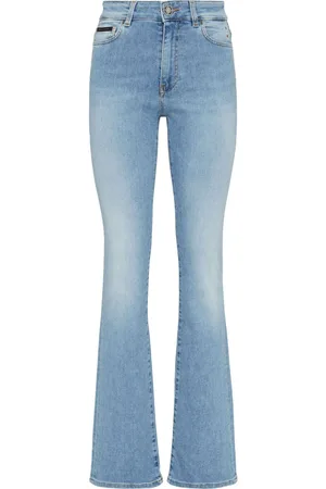 Philipp Plein Logo-appliquéd flared jeans