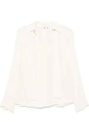 Elisabetta Franchi Logo-plaque blouse
