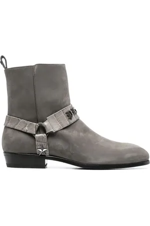 Philipp Plein Logo-plaque suede ankle boots
