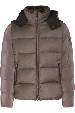 MOORER Panelled padded jacket