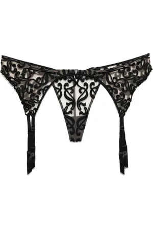 Kiki de Montparnasse Graphic embroidery thong