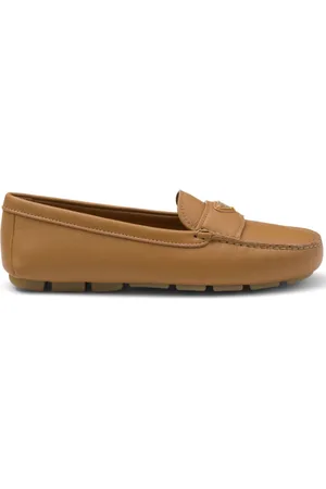 Prada Triangle-logo leather loafers