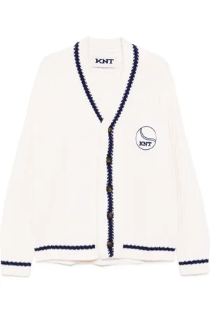 Kiton Logo patched cardigan