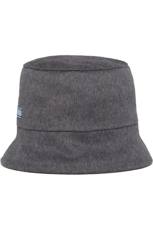 Prada Logo-patch cashmere bucket hat