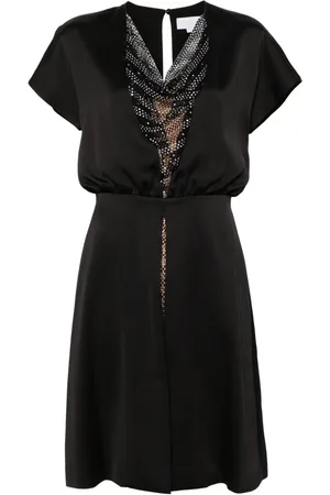 GENNY Rhinestone-embellished mini dress