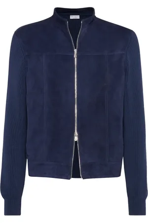 Brunello Cucinelli Suede bomber jacket