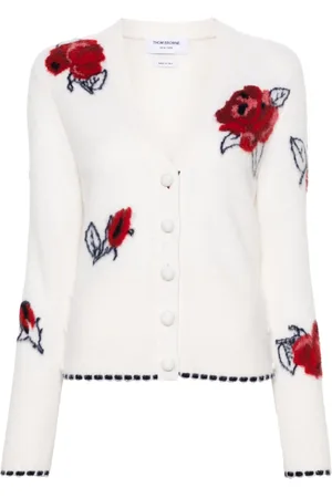 Thom Browne Rose intarsia-knit cardigan