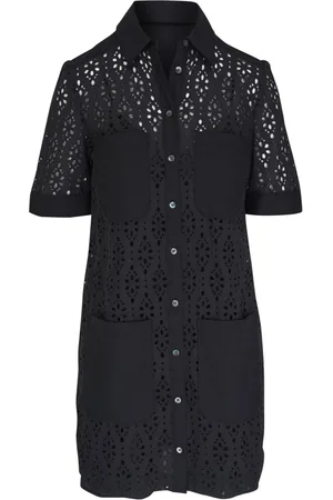 VERONICA BEARD Rafaela broderie-anglaise mini shirt dress