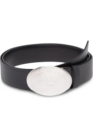Prada Logo plaque belt