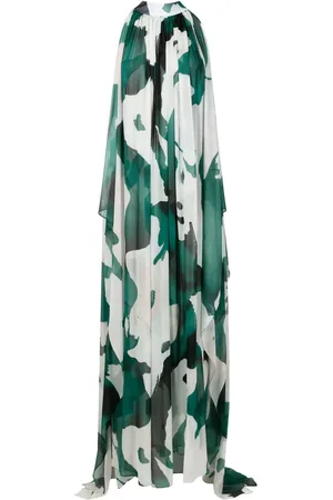 Lenny Niemeyer Abstract-print silk draped dress