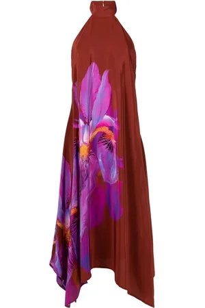 Lenny Niemeyer Orchid-print silk dress