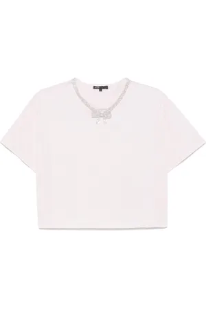 Maje Embellished-neck T-shirt