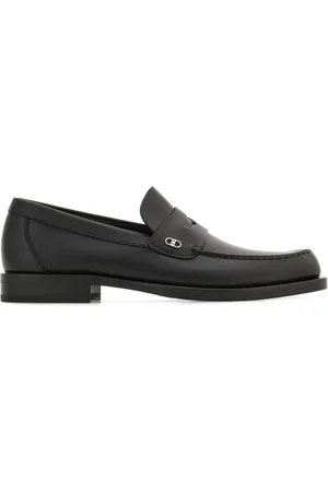 Salvatore Ferragamo Gancini-plaque leather loafers