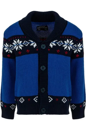 Lapin House Patterned intarsia-knit cotton cardigan