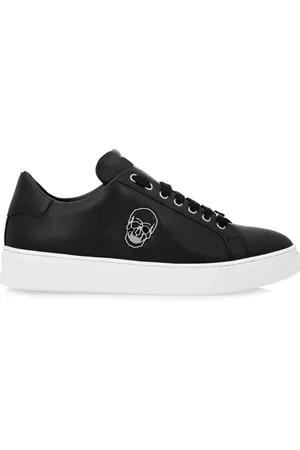 Philipp Plein Skull-appliqué leather sneakers