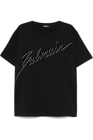 Balmain Flocked-logo T-shirt