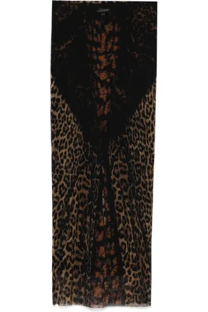 Jean Paul Gaultier Leopard-print midi skirt