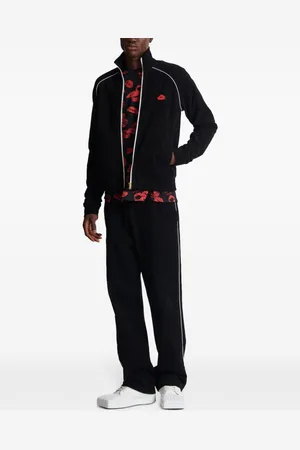 Balmain Kiss-monogram jersey tracking jacket
